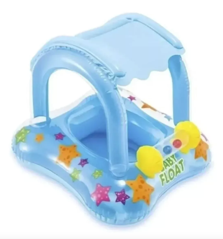 Flotador Inflable Con Techo CELESTE