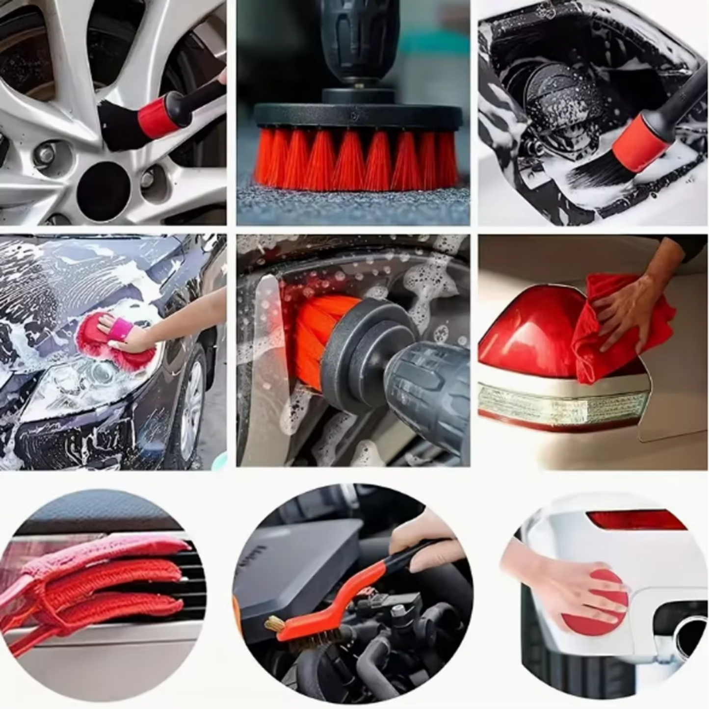 Limpieza Automovil Kit de 18 Pcs